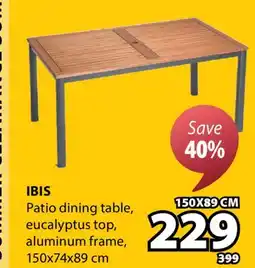 JYSK Ibis Patio dining table offer