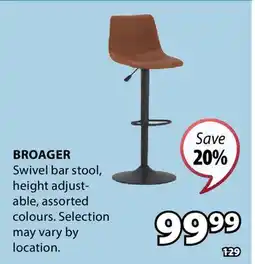 JYSK Broager Swivel bar stool offer