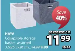JYSK HAYA Collapsible storage basket offer