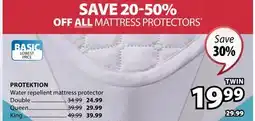 JYSK PROTEKTION Water repellent mattress protector offer