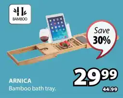 JYSK Arnica Bamboo bath tray offer