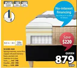 JYSK SCANDI OAK Spring Mattress offer
