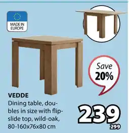 JYSK VEDDE Dining table offer