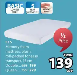 JYSK F15 Memory foam mattress offer