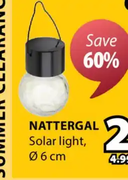 JYSK Nattergal Solar light offer