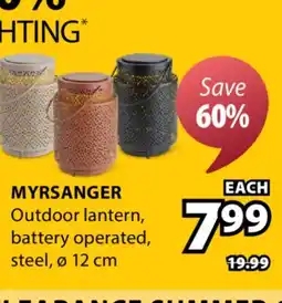 JYSK MYRSANGER Outdoor lantern offer