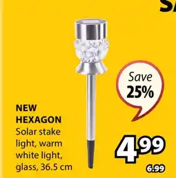 JYSK NEW HEXAGON Solar stake light offer
