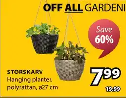 JYSK Storskarv Hanging planter offer