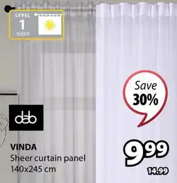 JYSK VINDA Sheer curtain panel offer