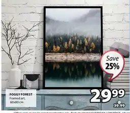 JYSK FOGGY FOREST Framed art offer