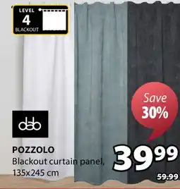 JYSK Dab Pozzolo Blackout curtain panel offer