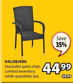 JYSK HALDBJERG Stackable patio chair offer