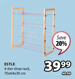 JYSK ESTLE 4-tier shoe rack offer