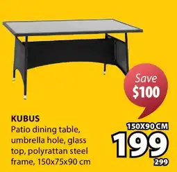 JYSK Kubus Patio dining table offer