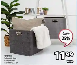 JYSK TORSTEN Collapsible Jute storage basket offer