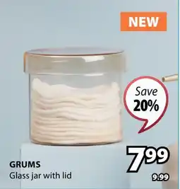 JYSK Grums Glass jar with lid offer