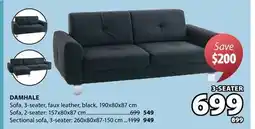 JYSK DAMHALE Sofa, 3-seater leather offer
