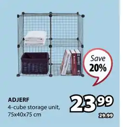 JYSK ADJERF 4-cube storage unit offer
