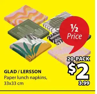 JYSK GLAD/LERSSON Paper lunch napkins offer