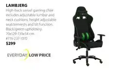 JYSK LAMBJERG High-back swivel gaming chair offer