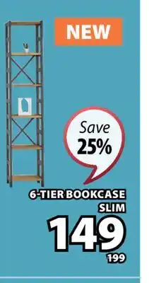 JYSK INTRUP 6-tier Bookcase Slim offer