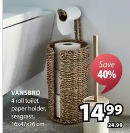 JYSK VANSBRO 4 roll toilet paper holder offer