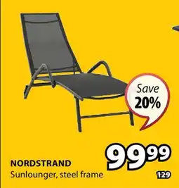 JYSK NORDSTRAND Sunlounger, steel frame offer