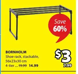 JYSK BORNHOLM Shoe rack offer