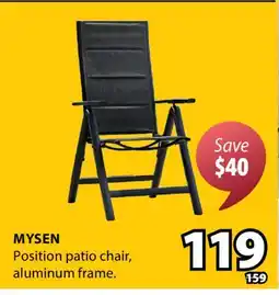 JYSK Mysen Position patio chair offer