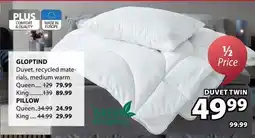 JYSK GLOPTIND Duvet, recycled materials, medium warm offer