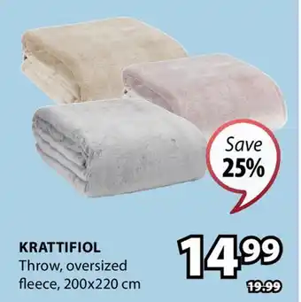 JYSK Krattifiol Throw offer