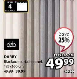 JYSK DARBY Blackout curtain panel offer
