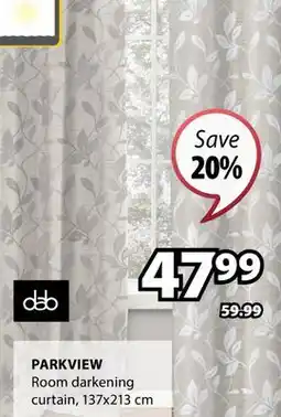 JYSK Dab Parkview Room darkening curtain offer