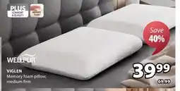 JYSK Wellpur Viglen Memory foam pillow offer