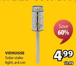 JYSK VIDHUGSE Solar stake light offer