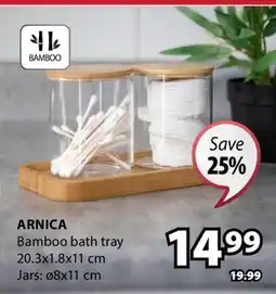 JYSK ARNICA Bamboo bath tray offer