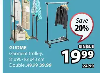 JYSK Gudme Garment trolley offer