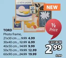 JYSK TORD Photo frame offer