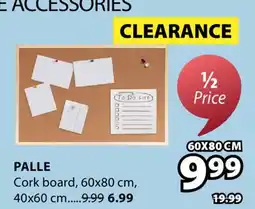 JYSK PALLE Cork board offer