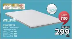 JYSK WELLPUR T110 Memory foam topper offer