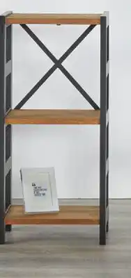 JYSK INTRUP 3-tier slim Black/oak offer