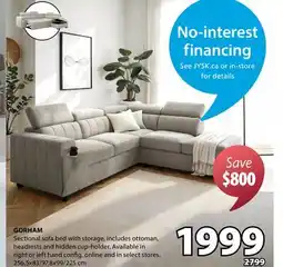 JYSK GORHAM Sectional sofa bed offer