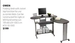 JYSK OWEN Folding desk with offer