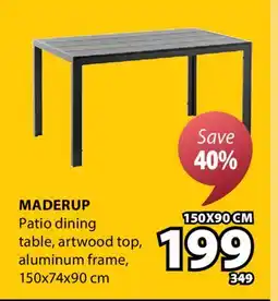 JYSK MADERUP Patio dining table offer