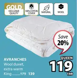 JYSK Avranches Wool duvet offer