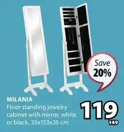 JYSK MILANIA Floor standing jewelry cabinet offer
