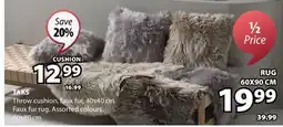 JYSK TAKS Throw cushion, faux fur, 40x40 offer