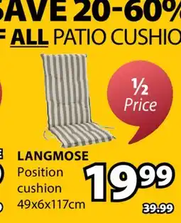 JYSK Langmose Position cushion offer