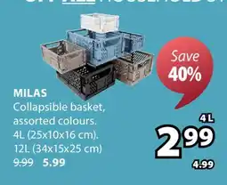 JYSK MILAS Collapsible basket offer