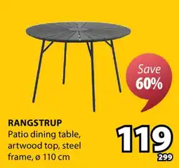 JYSK RANGSTRUP Patio dining table offer
